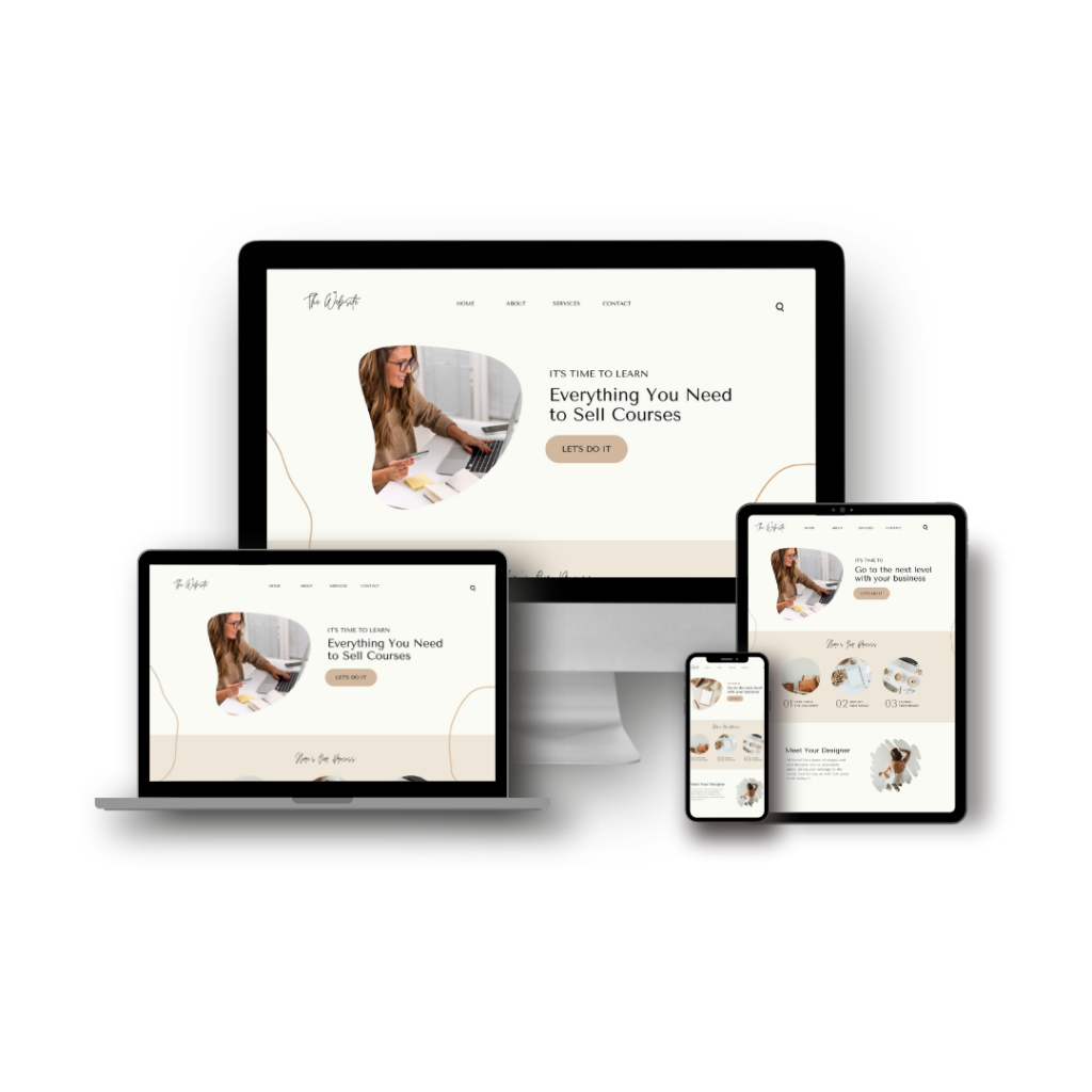 Modern Neutral Digital Product Computer Mockup Promotional Instagram Post